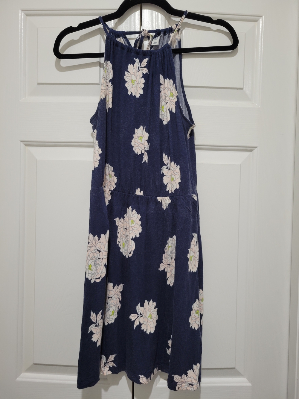 Old Navy Navy Floral Halter Sundress